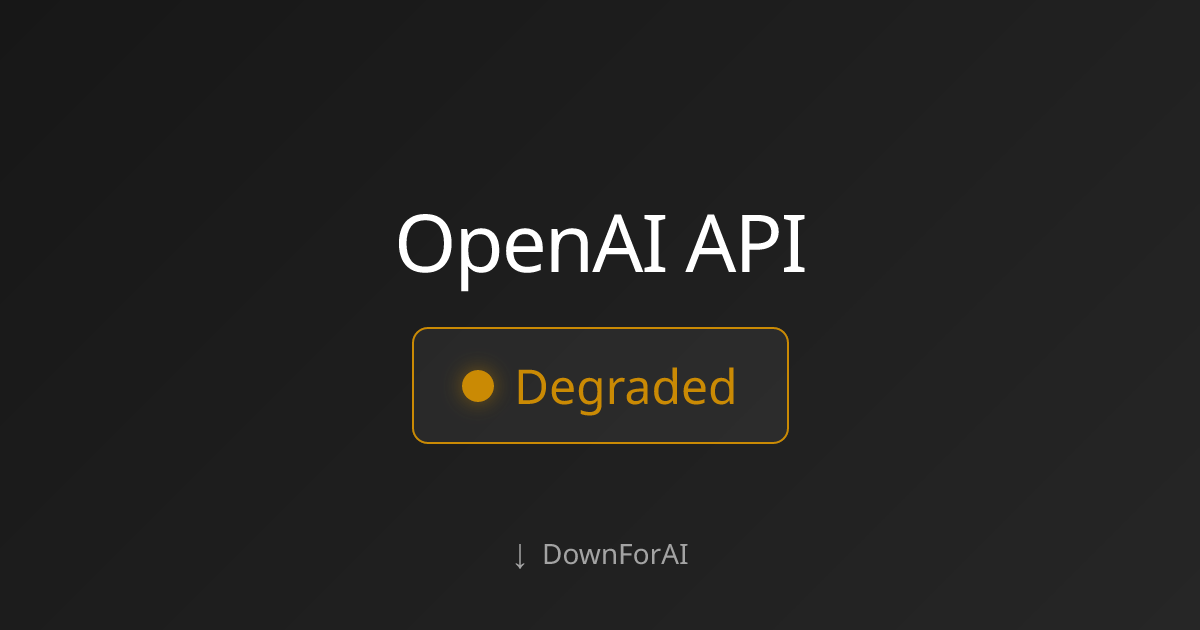 Is OpenAI API Down Today? Live Status & Outages 2026